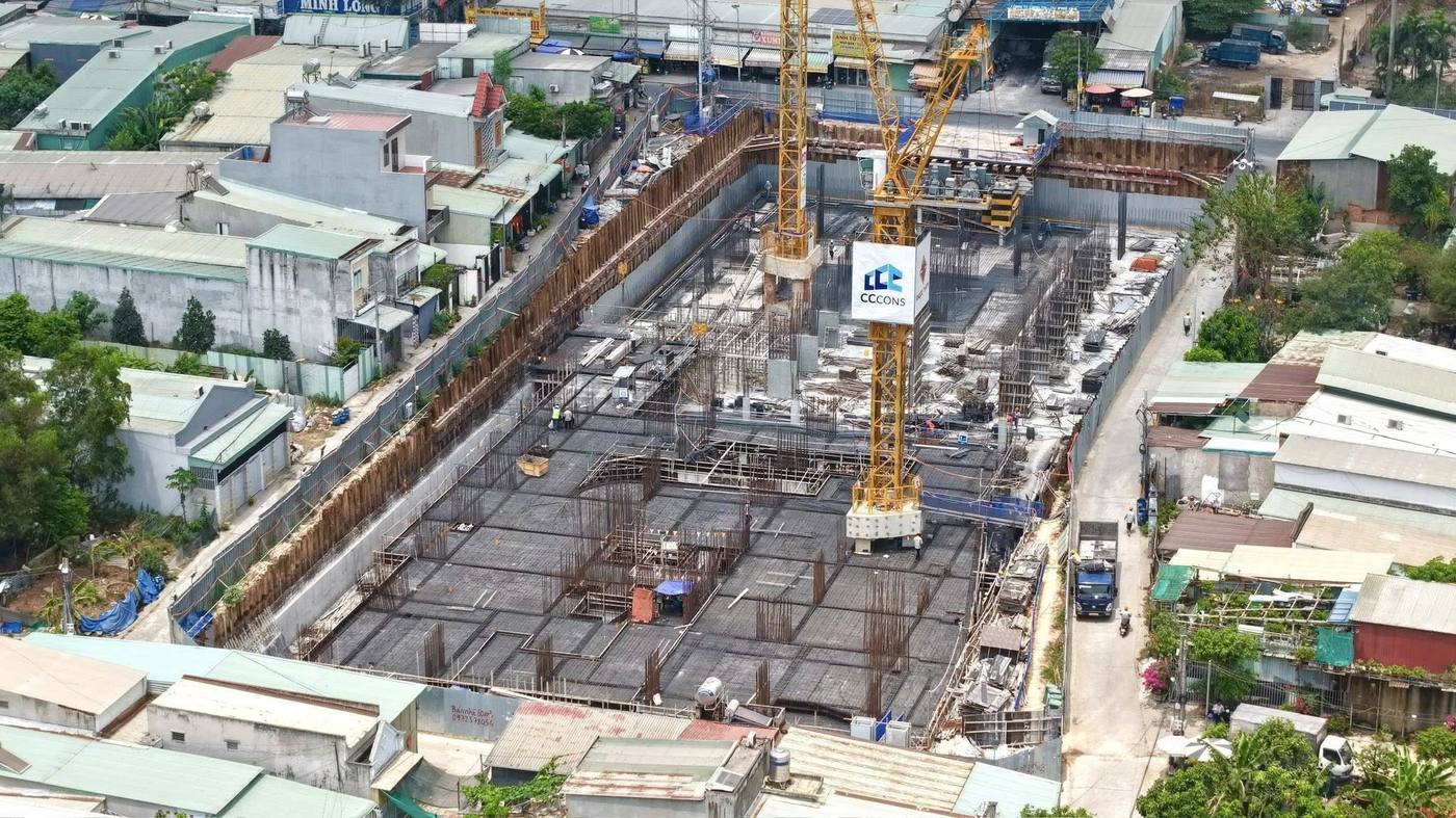 Tiến độ thi công móng và sàn hầm dự án Fenica